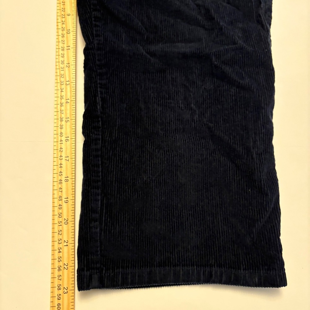 LL Bean Corduroy Pants Mens 38x23 Navy Blue Comfort Waist Stretch Cotton 502864 - Picture 6 of 10